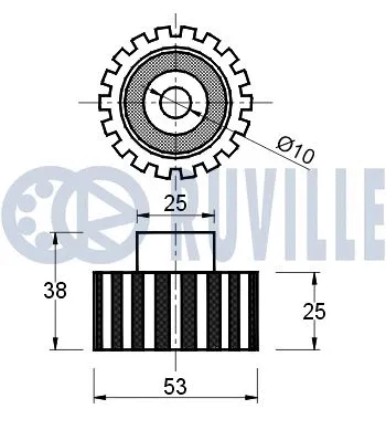 Deflection/Guide Pulley, timing belt