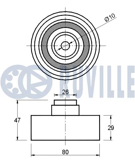Deflection/Guide Pulley, timing belt