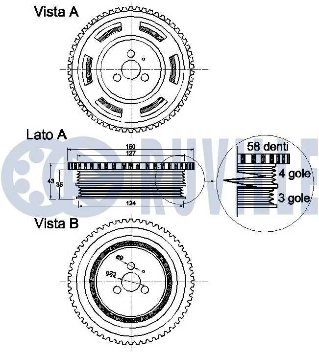 Belt Pulley, crankshaft