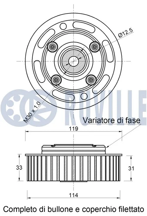 Deflection/Guide Pulley, timing belt