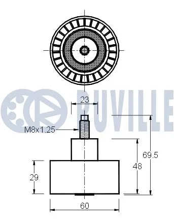 Deflection/Guide Pulley, timing belt