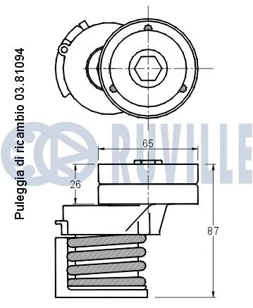 Belt Tensioner, V-ribbed belt