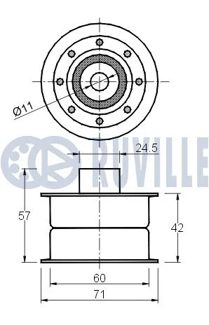 Deflection/Guide Pulley, timing belt
