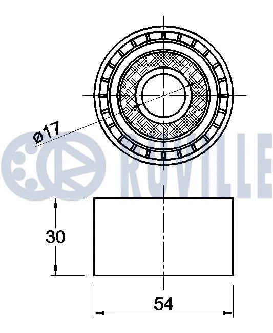 Deflection/Guide Pulley, V-ribbed belt