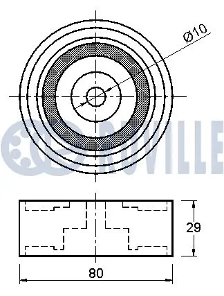 Deflection/Guide Pulley, timing belt