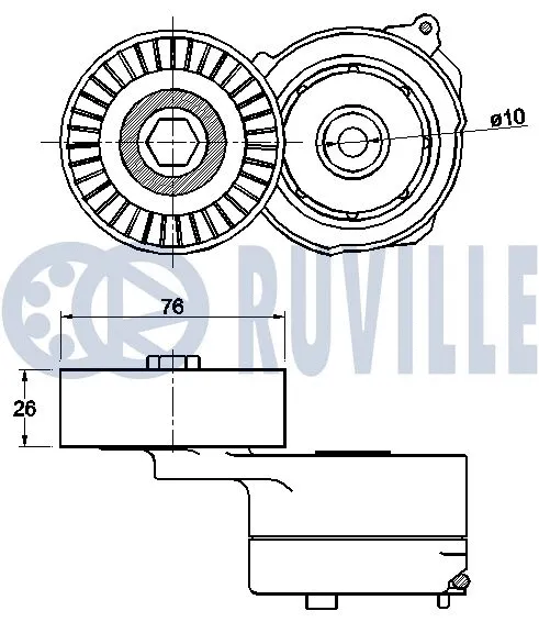 Belt Tensioner, V-ribbed belt