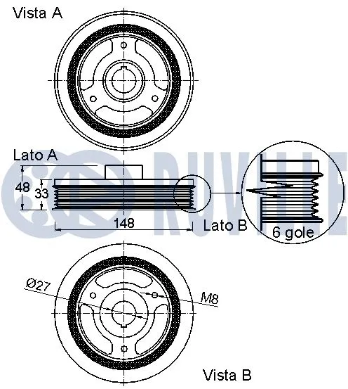 Belt Pulley, crankshaft