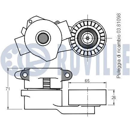 Belt Tensioner, V-ribbed belt