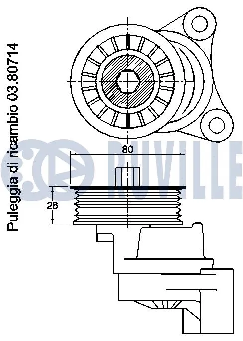 Belt Tensioner, V-ribbed belt