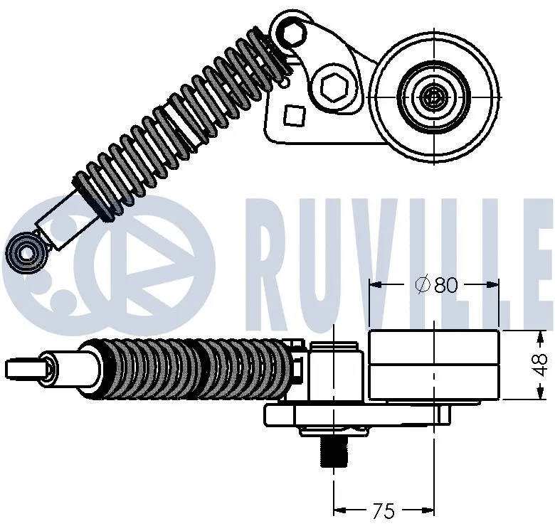 Belt Tensioner, V-ribbed belt