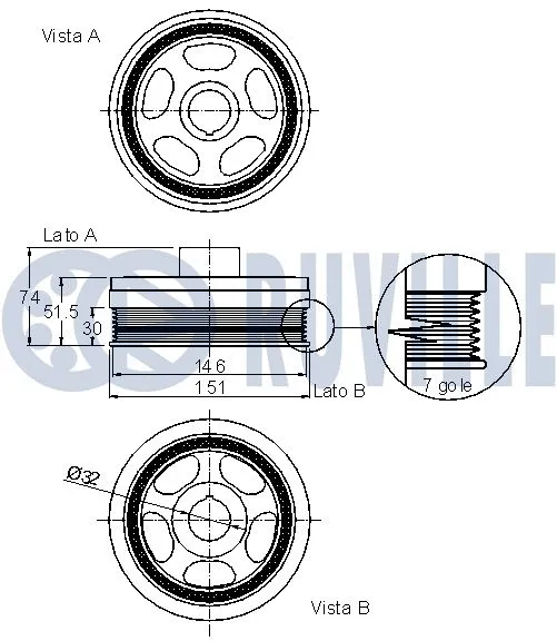 Belt Pulley, crankshaft