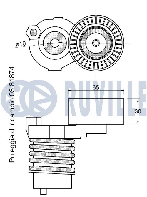 Belt Tensioner, V-ribbed belt