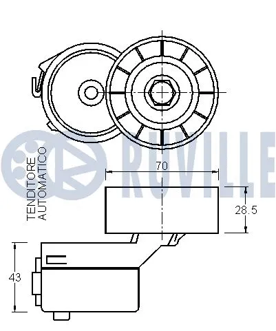 Belt Tensioner, V-ribbed belt
