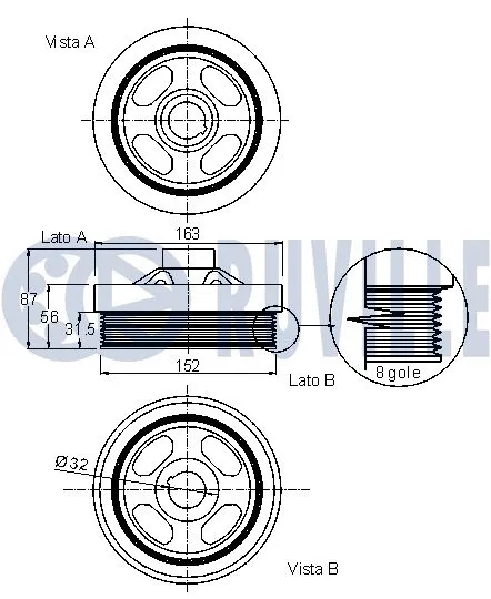 Belt Pulley, crankshaft