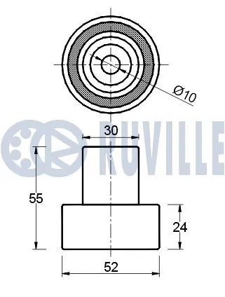 Deflection/Guide Pulley, timing belt