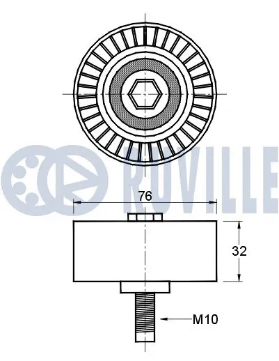 Deflection/Guide Pulley, timing belt