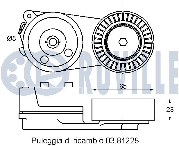 Belt Tensioner, V-ribbed belt
