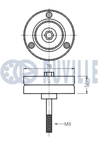 Deflection/Guide Pulley, V-ribbed belt
