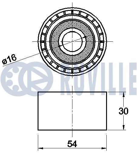 Deflection/Guide Pulley, V-ribbed belt