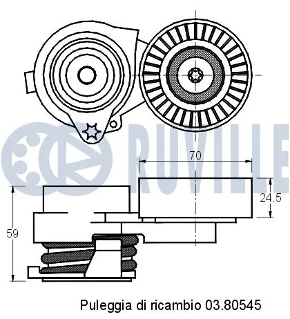 Belt Tensioner, V-ribbed belt