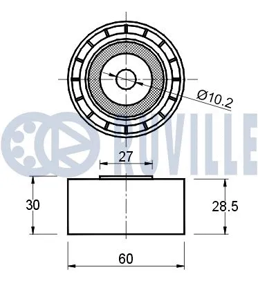 Deflection/Guide Pulley, timing belt