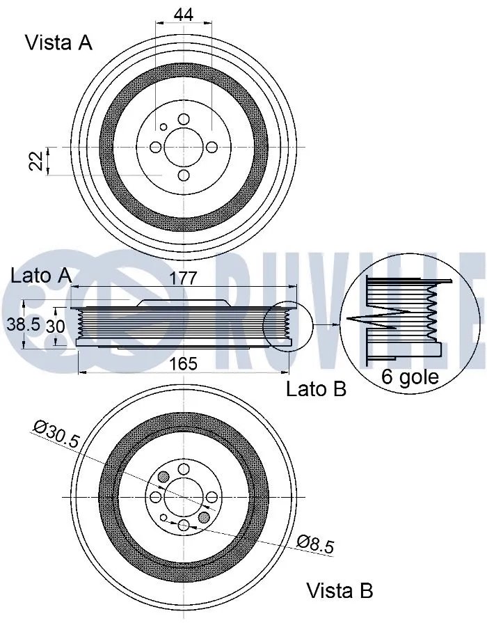 Belt Pulley, crankshaft