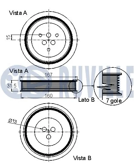 Belt Pulley, crankshaft