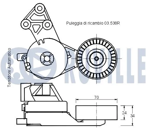 Belt Tensioner, V-ribbed belt