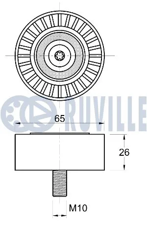 Deflection/Guide Pulley, V-ribbed belt