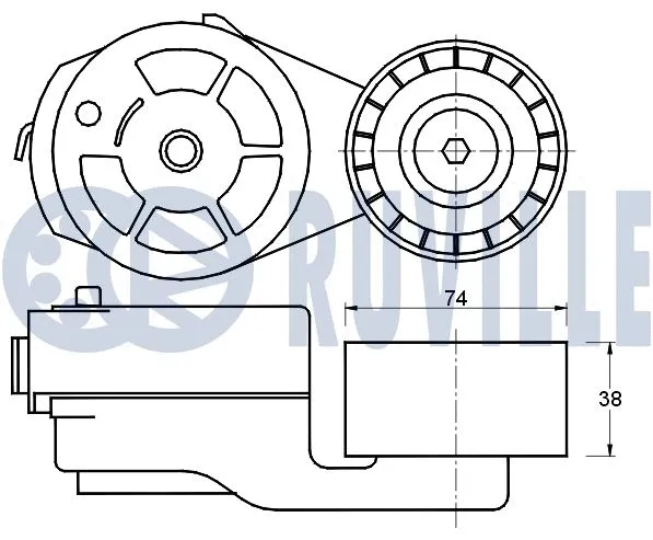 Belt Tensioner, V-ribbed belt