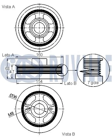 Belt Pulley, crankshaft
