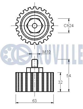 Deflection/Guide Pulley, timing belt