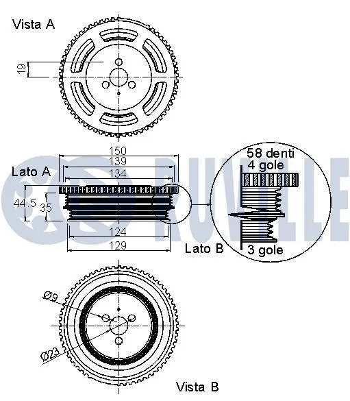 Belt Pulley, crankshaft