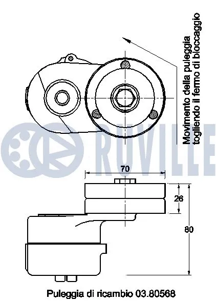 Belt Tensioner, V-ribbed belt