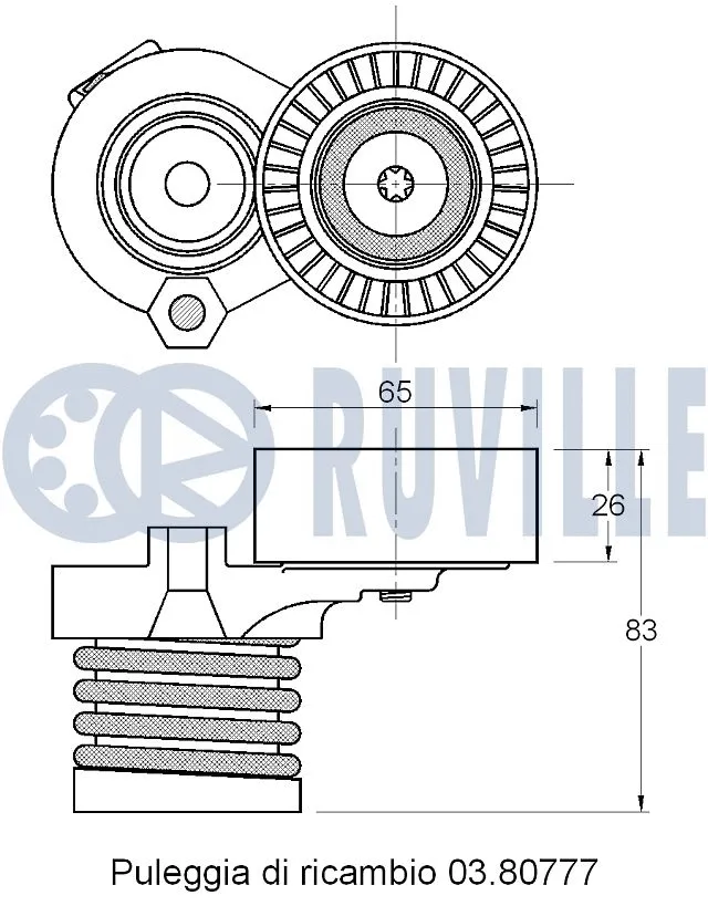 Belt Tensioner, V-ribbed belt