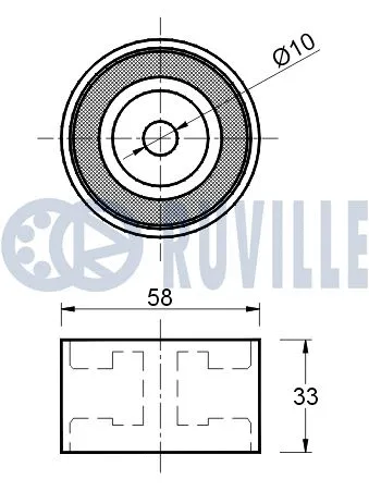 Deflection/Guide Pulley, timing belt