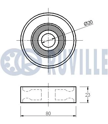 Deflection/Guide Pulley, V-ribbed belt