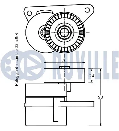 Belt Tensioner, V-ribbed belt