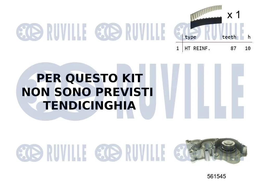 Water Pump & Timing Belt Kit (55B0051)