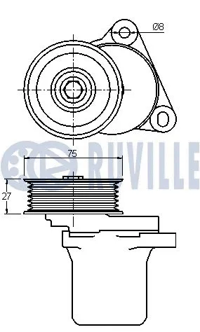 Belt Tensioner, V-ribbed belt