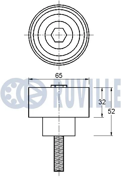 Deflection/Guide Pulley, V-ribbed belt