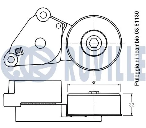 Belt Tensioner, V-ribbed belt