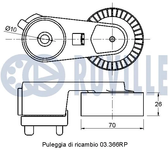 Belt Tensioner, V-ribbed belt