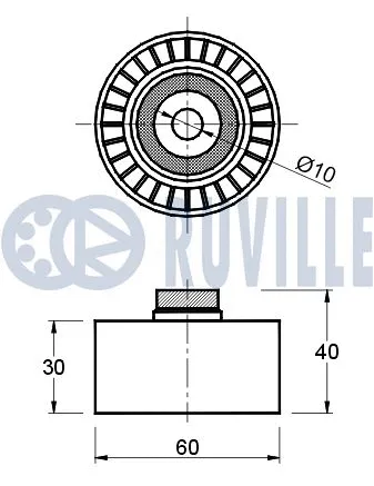Deflection/Guide Pulley, timing belt