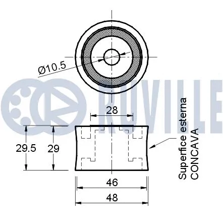 Deflection/Guide Pulley, timing belt