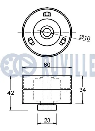 Deflection/Guide Pulley, timing belt