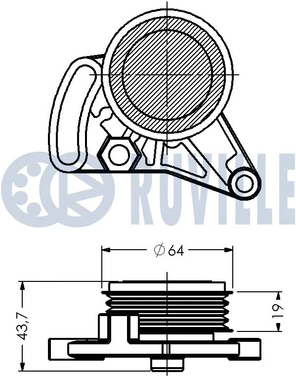 Belt Tensioner, V-ribbed belt