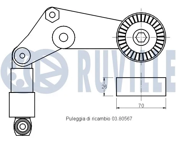 Belt Tensioner, V-ribbed belt