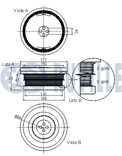 Belt Pulley, crankshaft