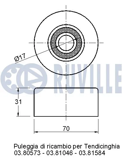 Deflection/Guide Pulley, V-ribbed belt